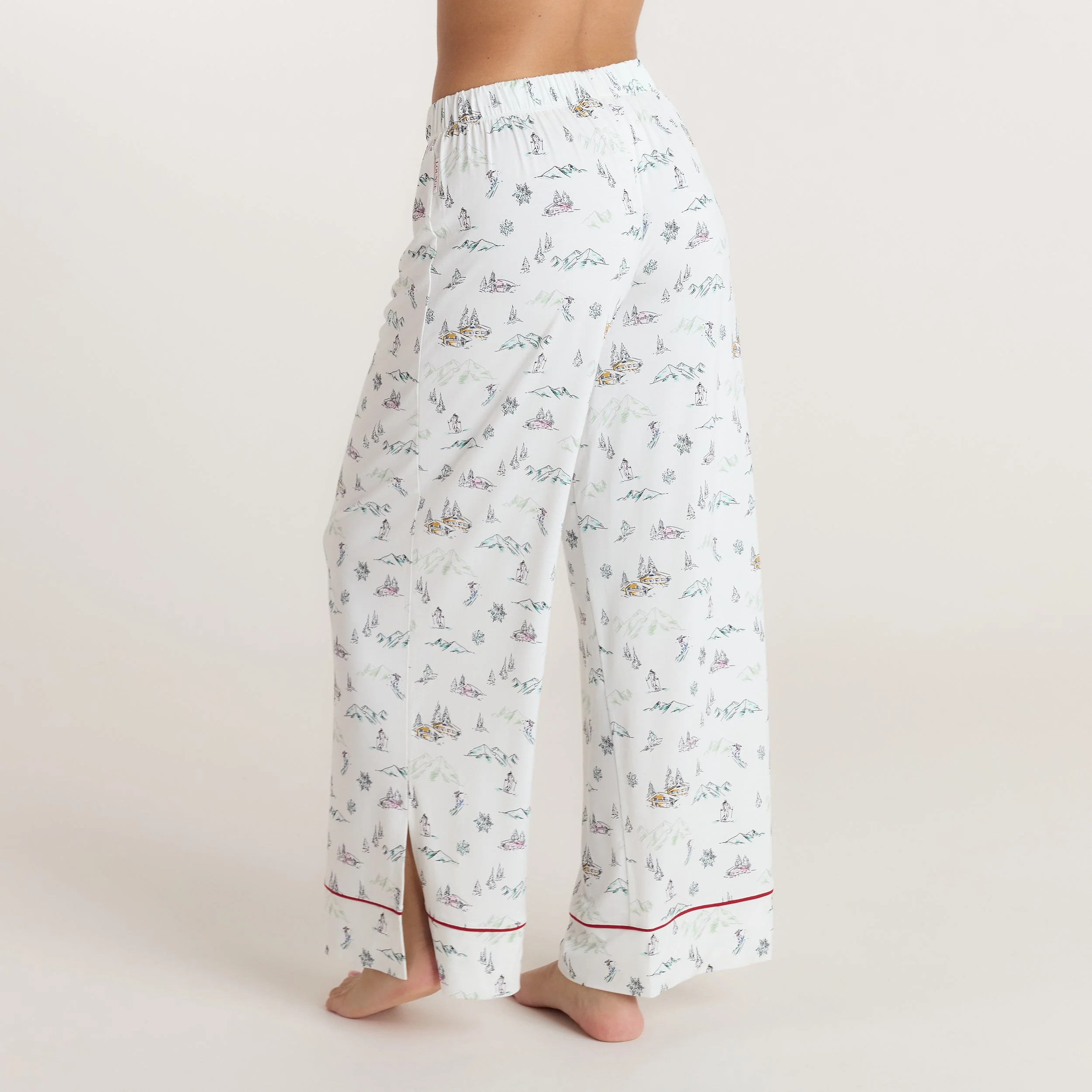Alpine Dreams Pyjama Bottoms - Ski Print - Image 5