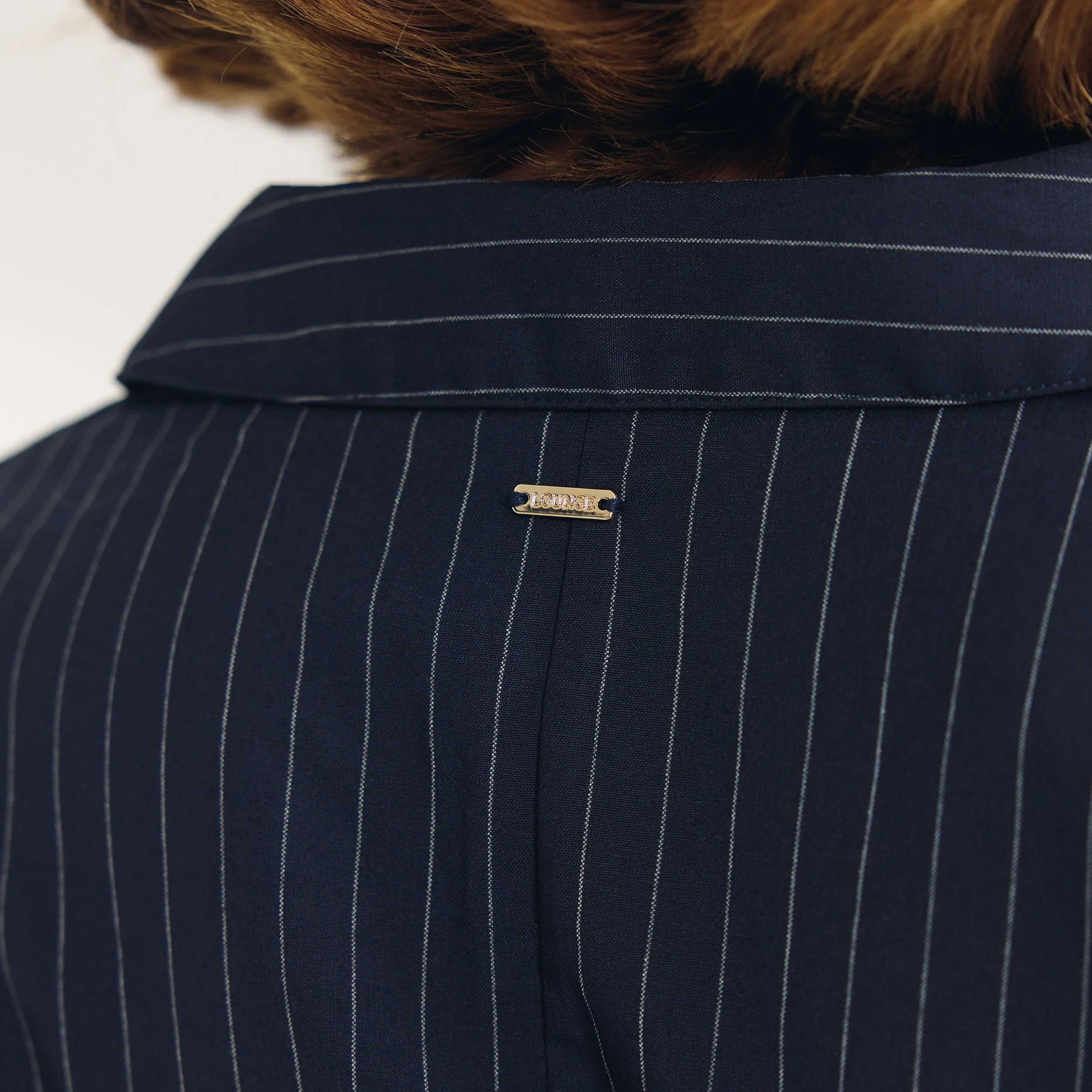Asymmetric Shirt - Navy Pinstripe - Image 6