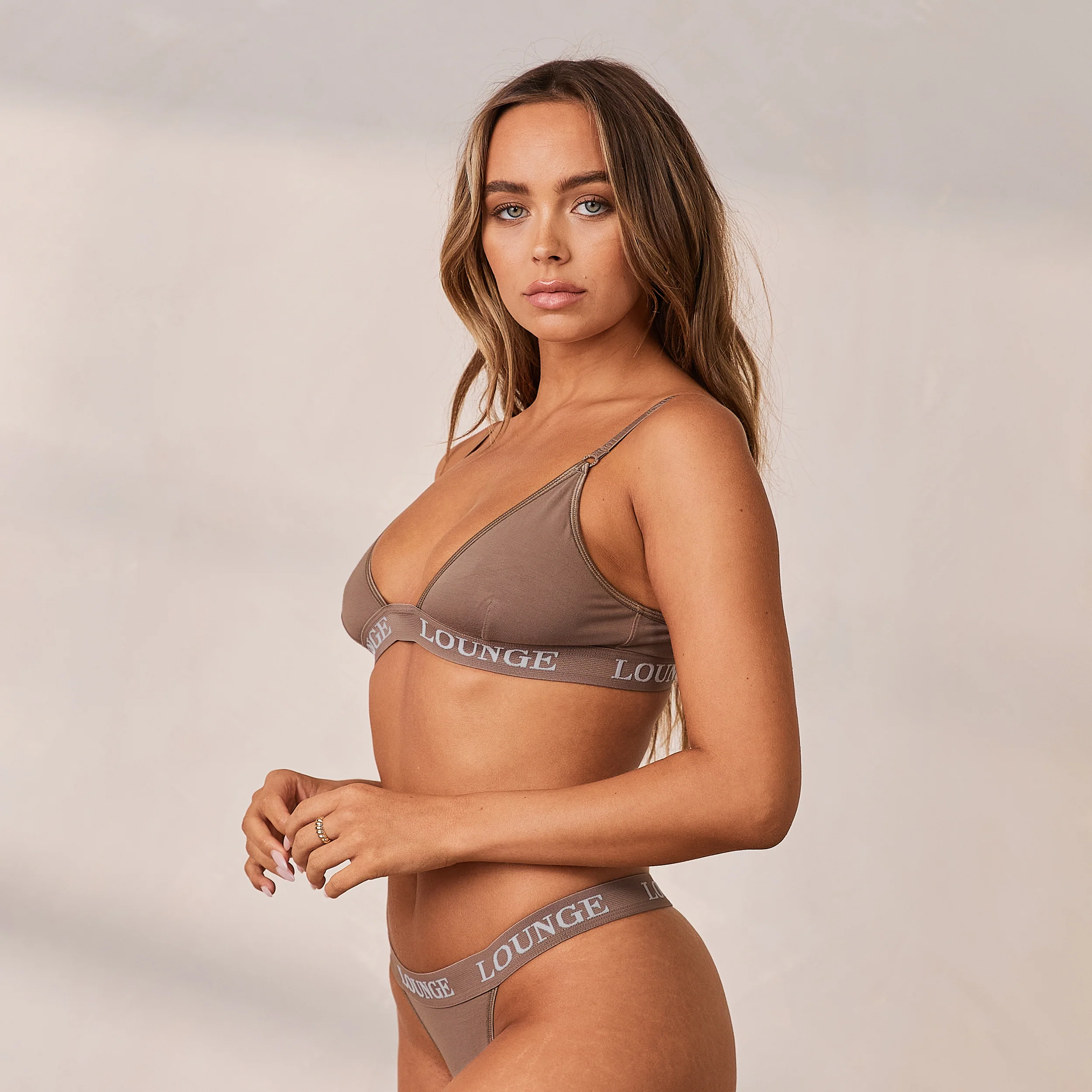 Bamboo Triangle Bra - Coffee - Image 3