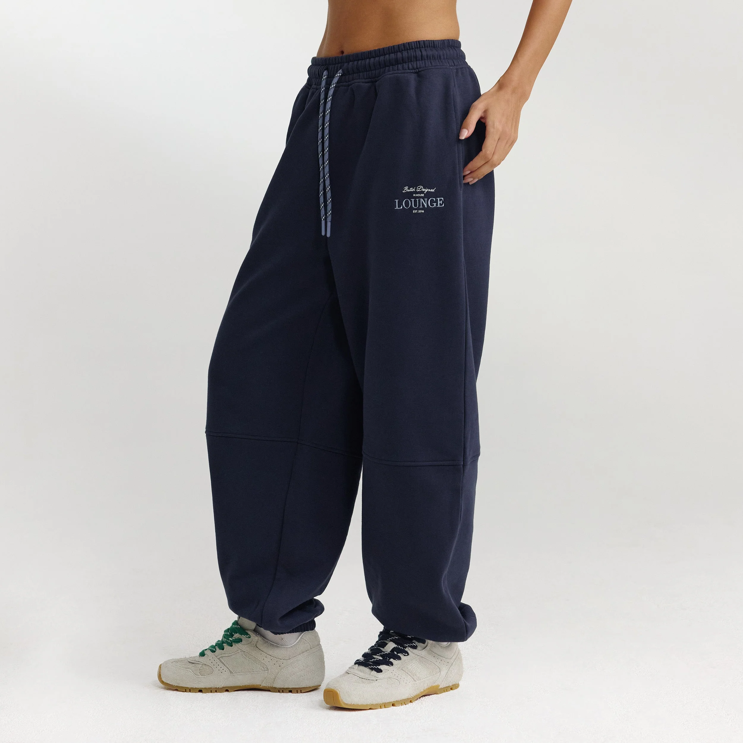 Barrel Leg Joggers - Dark Blue - Image 4
