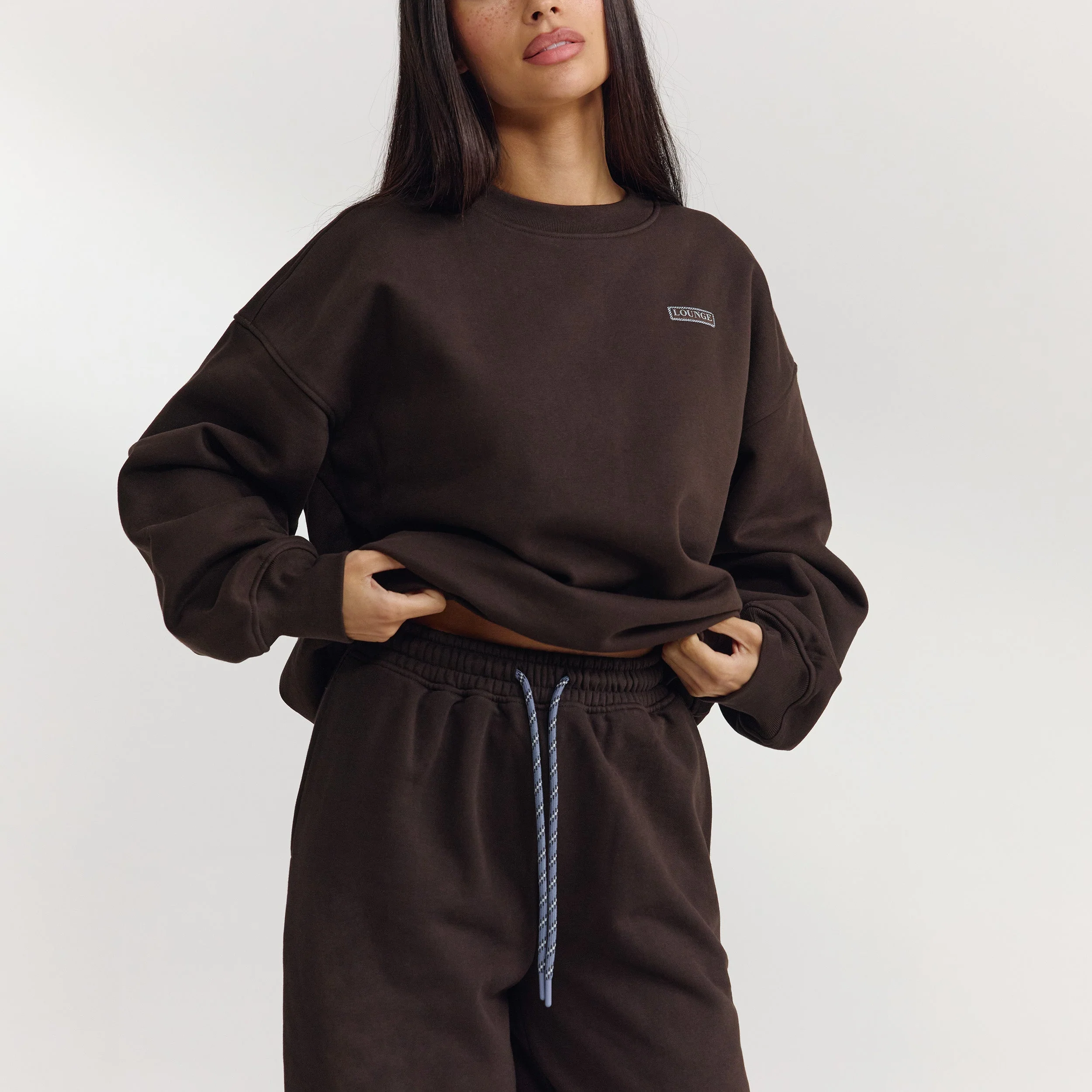 Barrel Leg Joggers - Dark Chocolate - Image 4