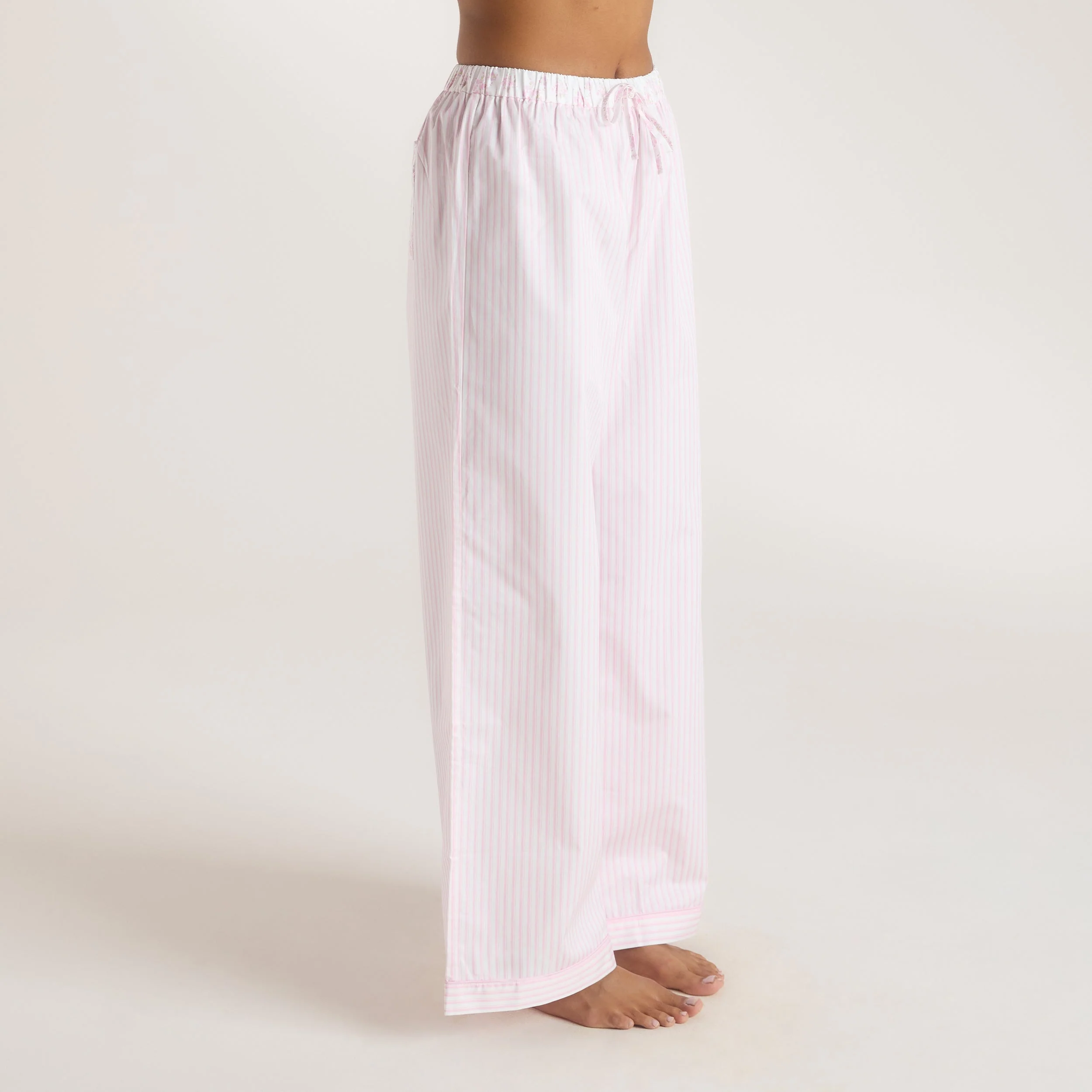 Bloom & Stripe Pyjama Bottoms - Pink - Image 4