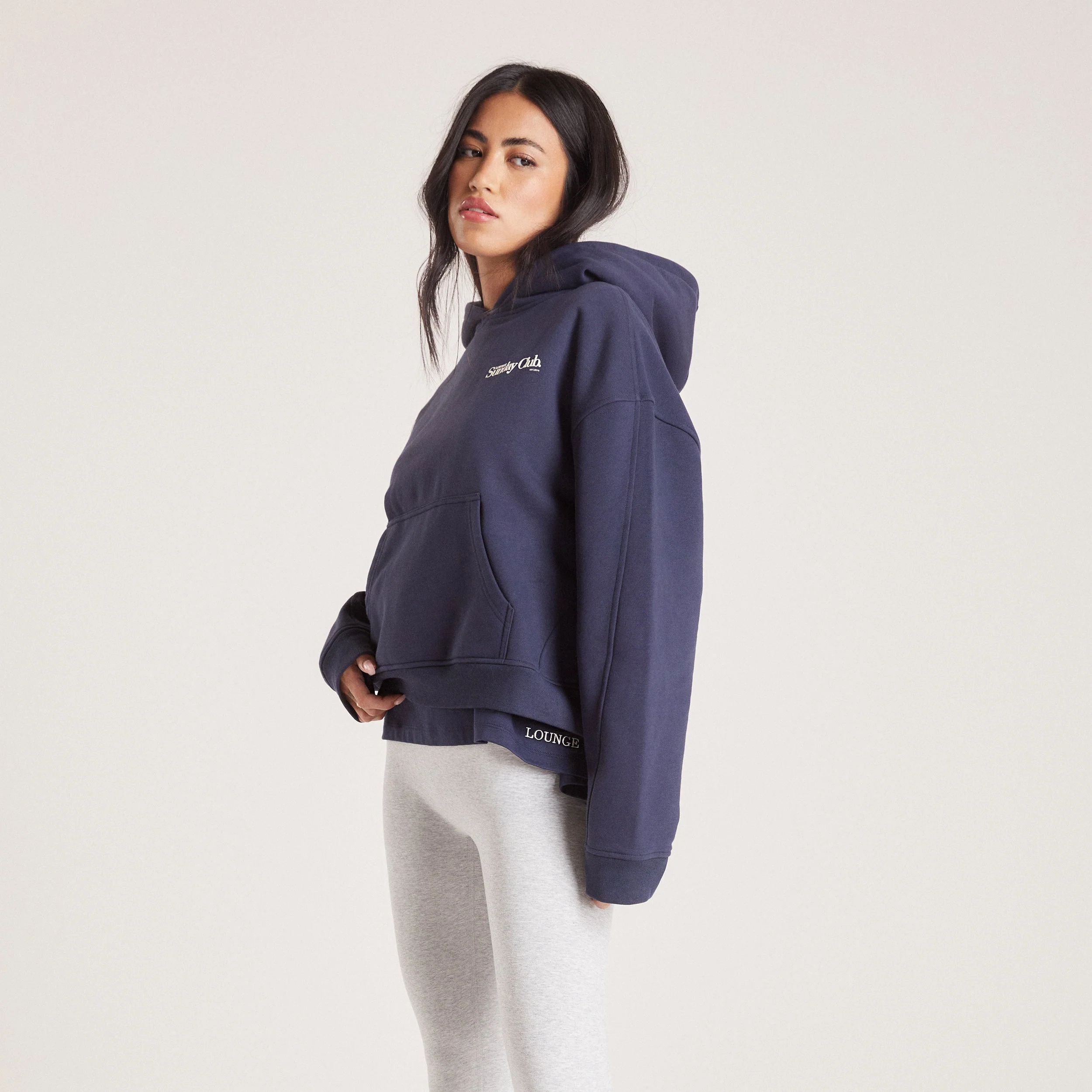 Boxy Hoodie - Ink Blue - Image 4