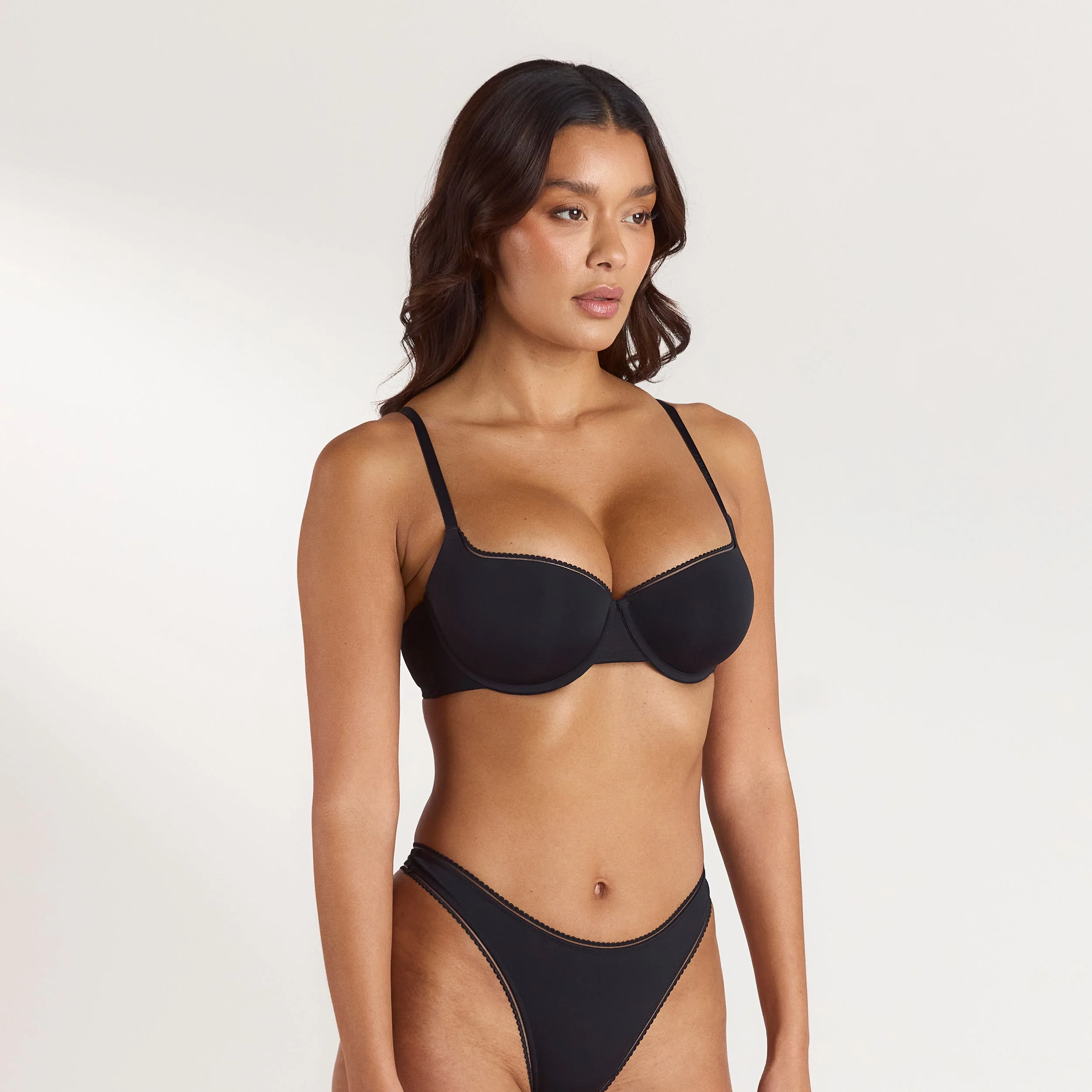 Comfort Extreme Push-Up Balconette Bra - Black - Image 5