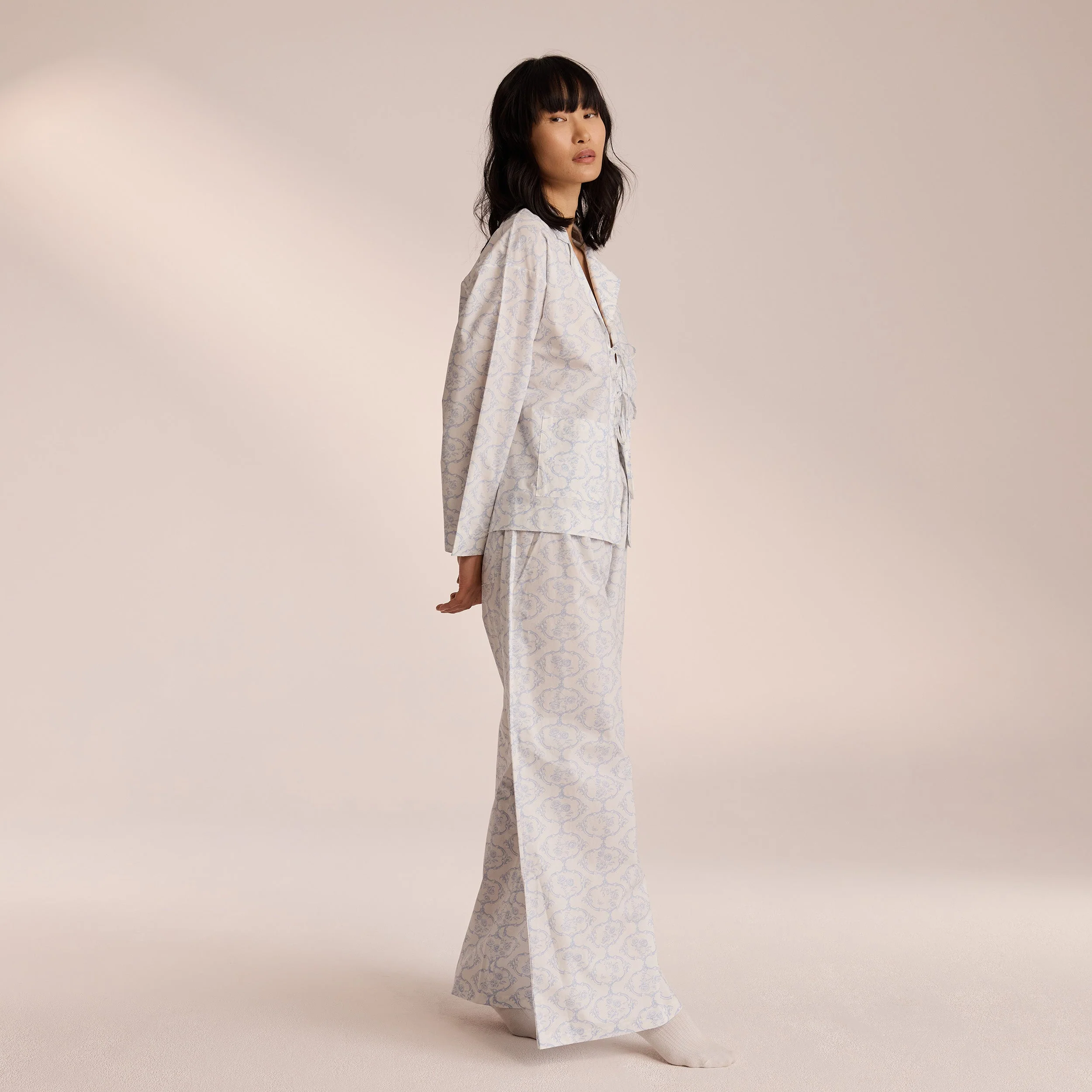 Cotton Pyjama Bottoms - Blue - Image 5