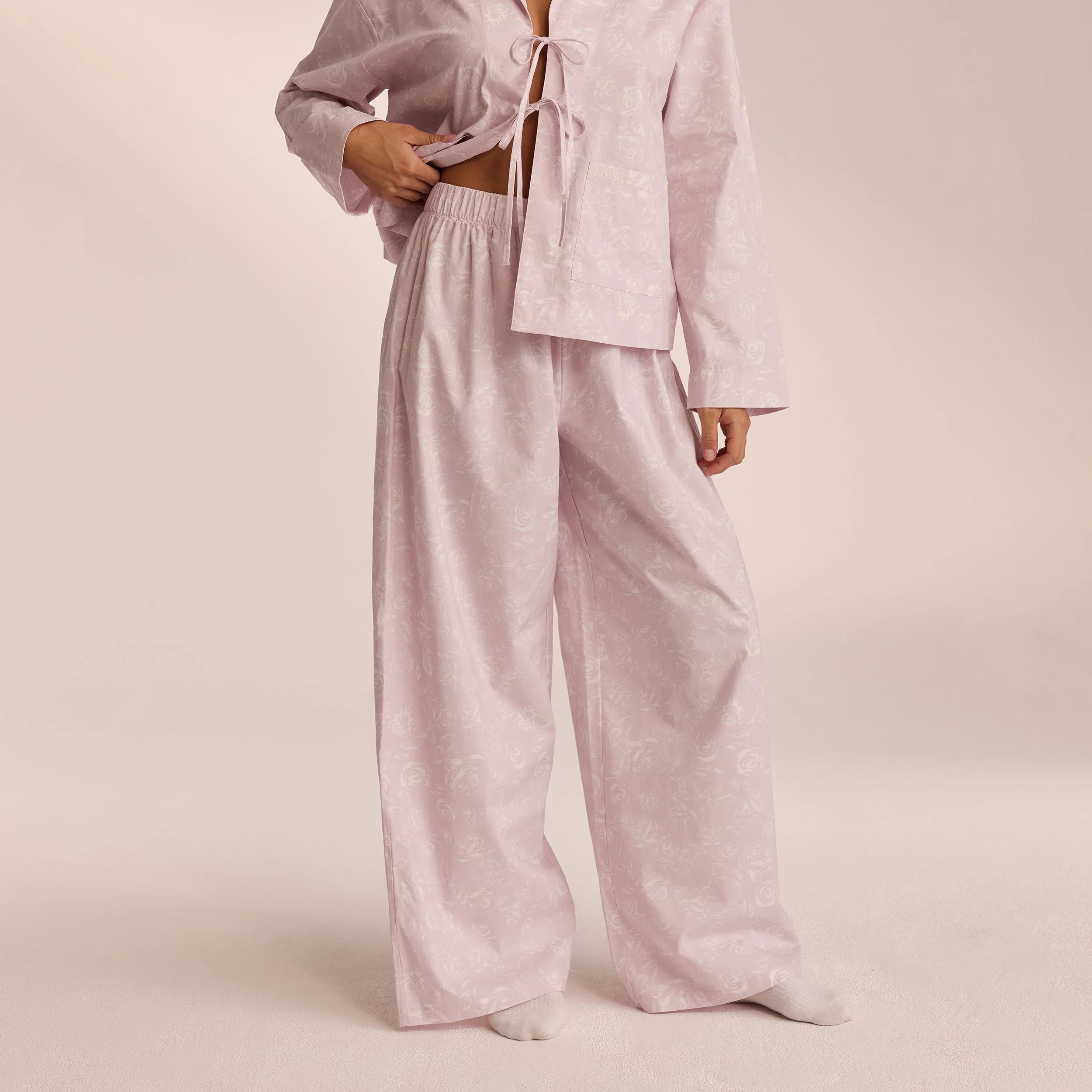 Cotton Pyjama Bottoms - Lilac - Image 3
