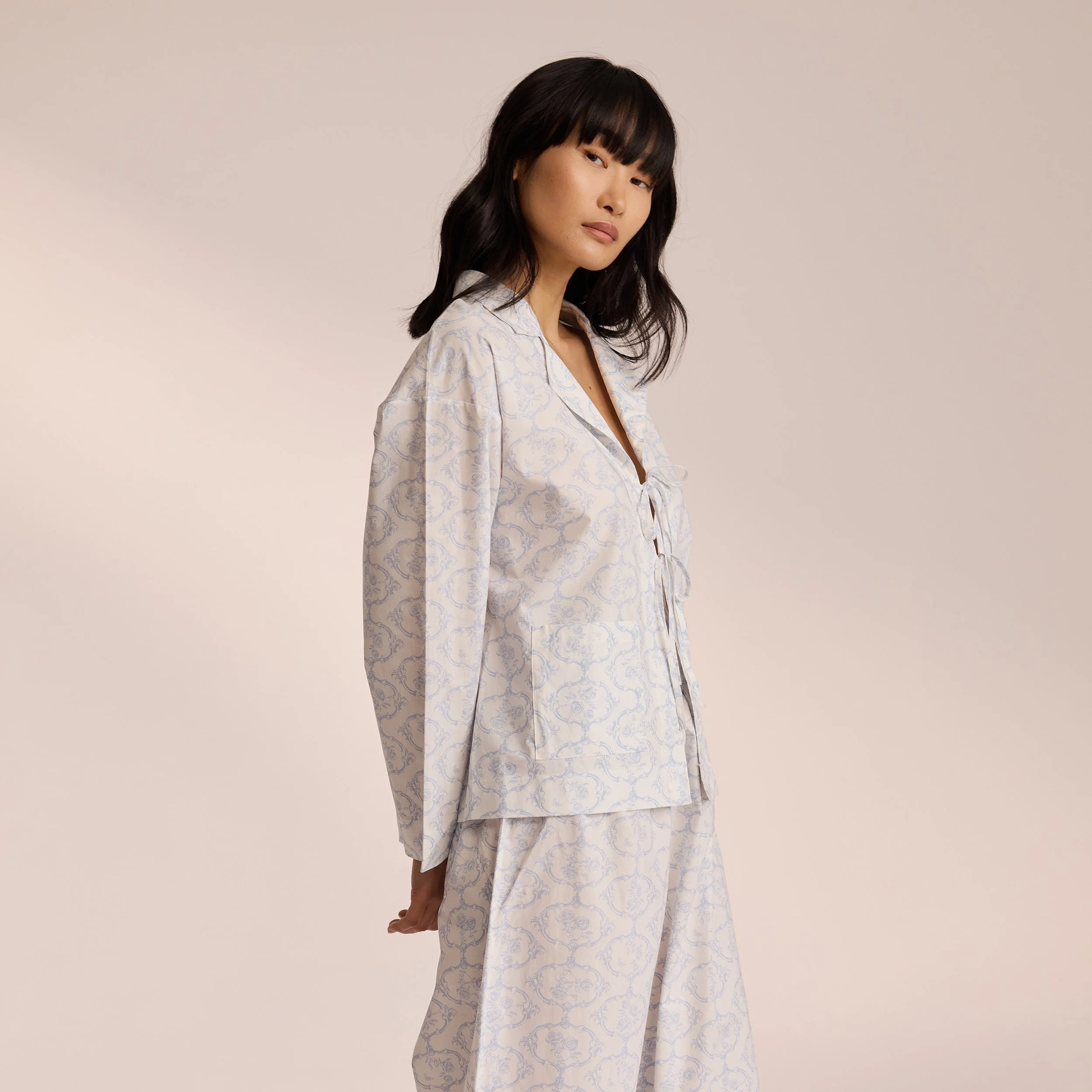 Cotton Pyjama Shirt - Blue - Image 3