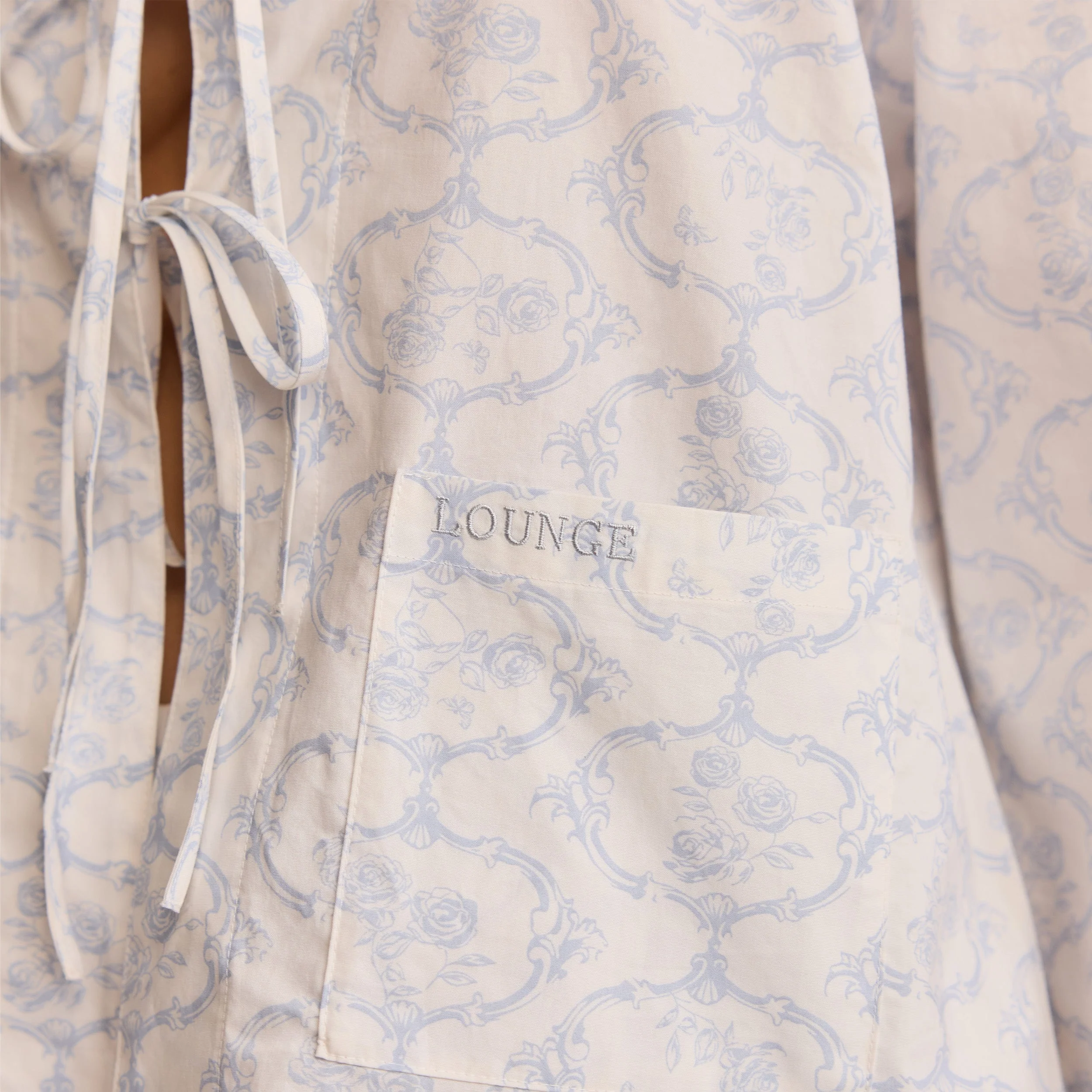 Cotton Pyjama Shirt - Blue - Image 4