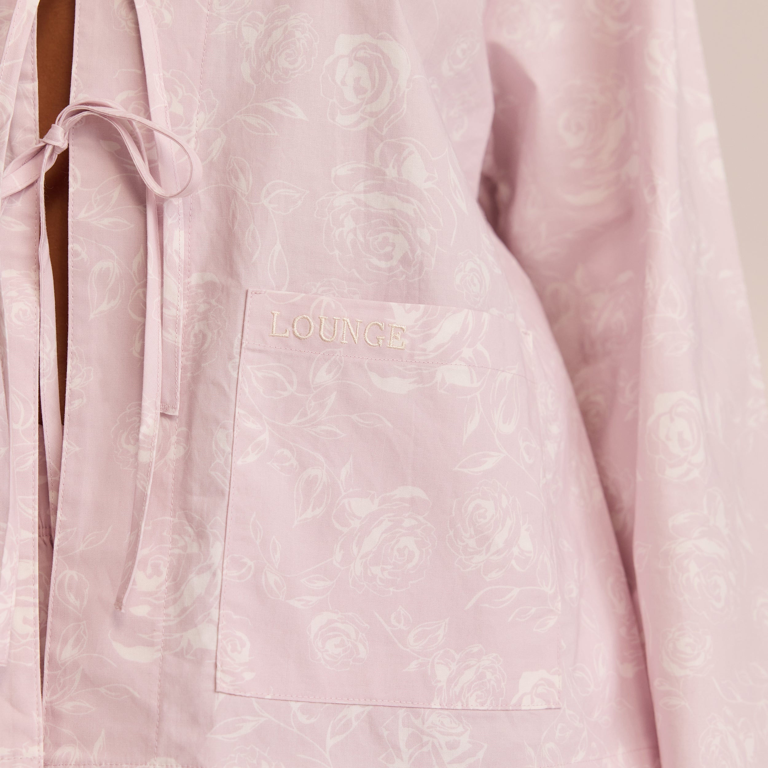 Cotton Pyjama Shirt - Lilac - Image 5