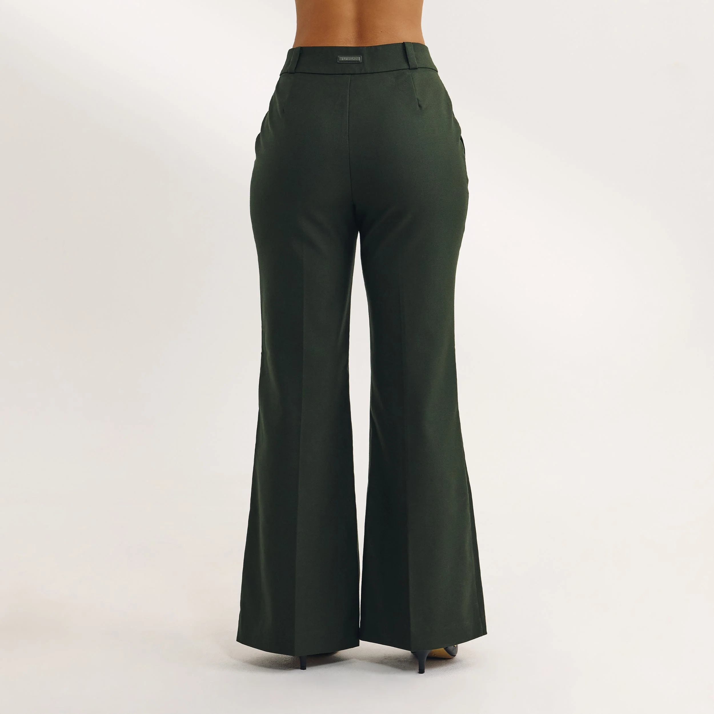 Flared Trousers - Dark Green - Image 5