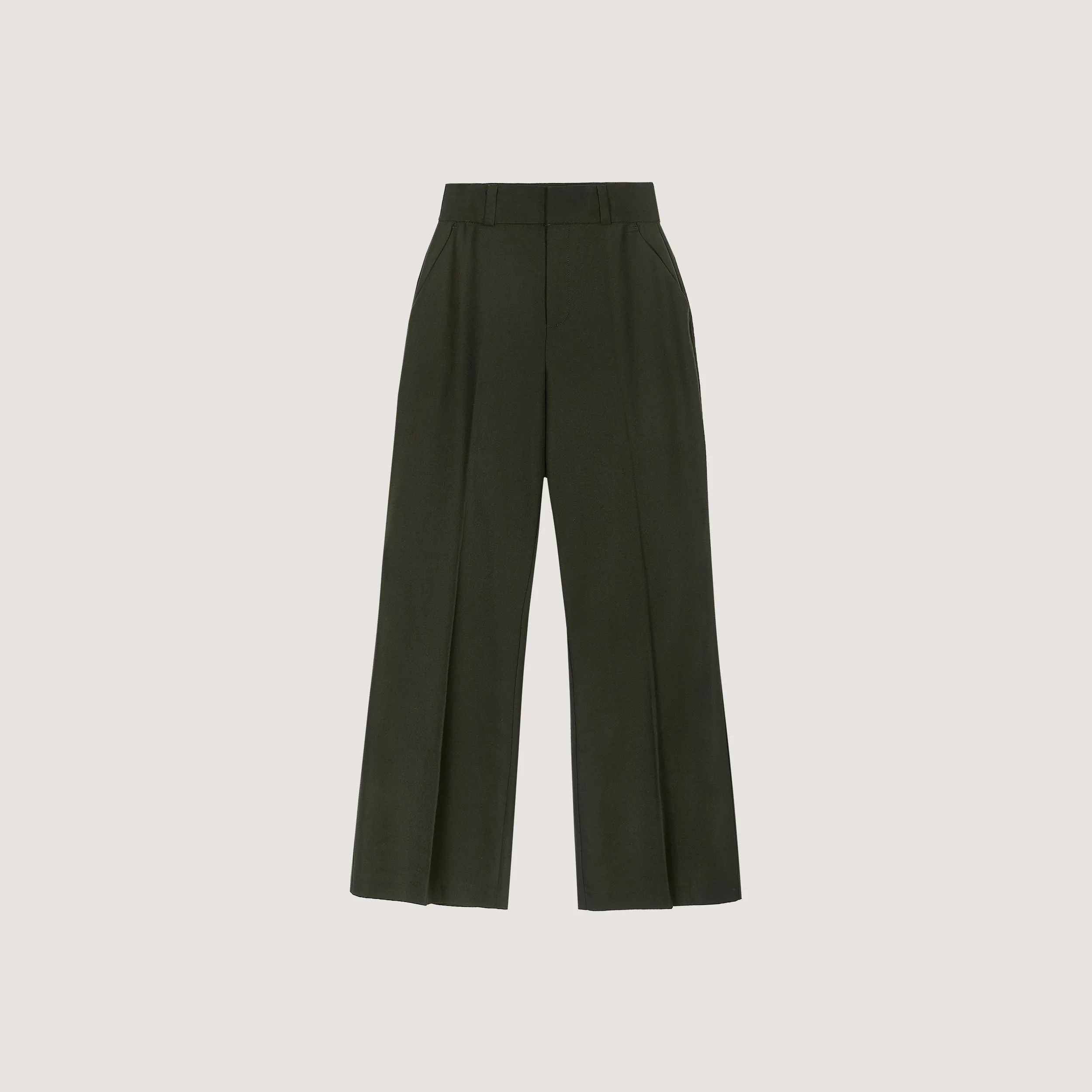 Flared Trousers - Dark Green - Image 7