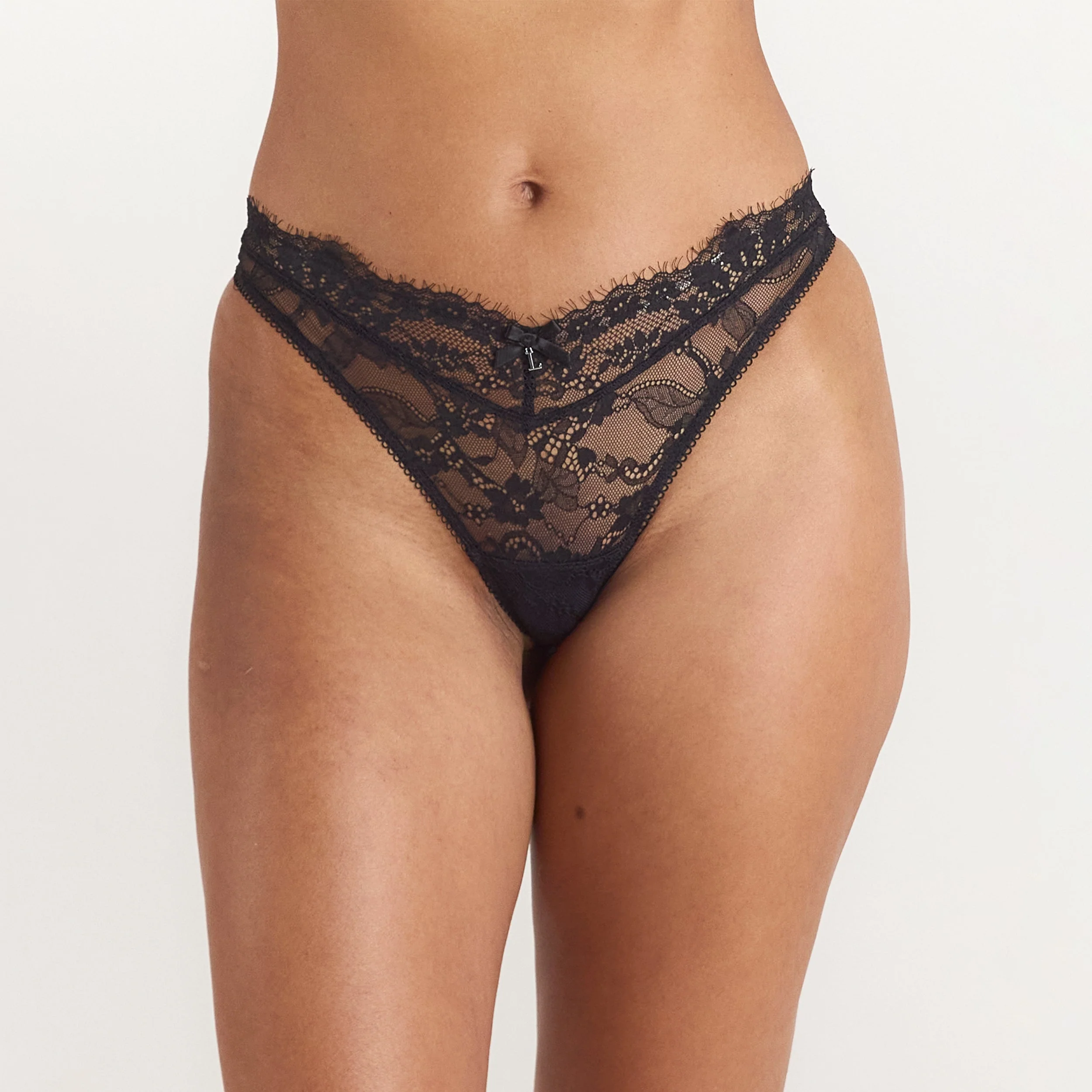 Lace Thong - Black