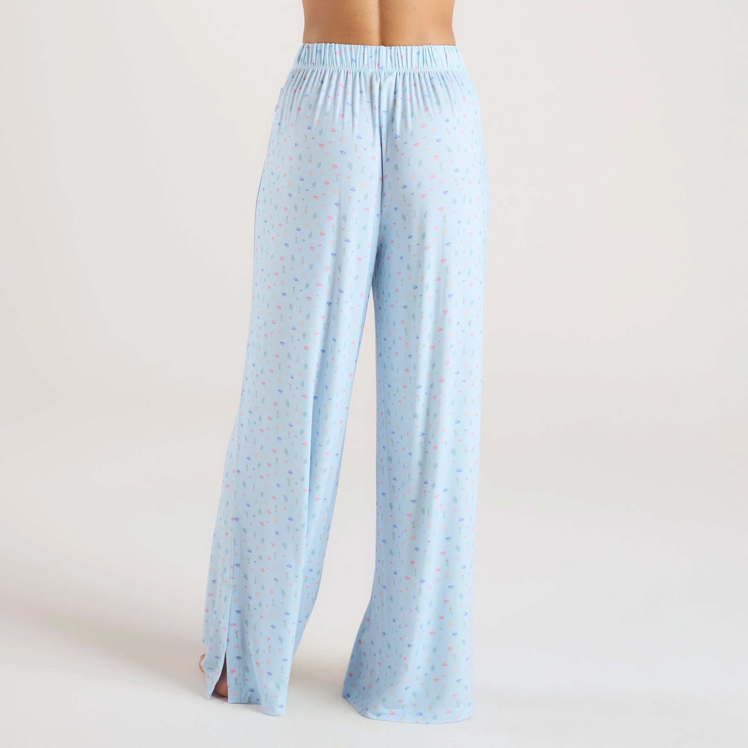 Modal Pyjama Bottoms - Blue Floral - Image 5