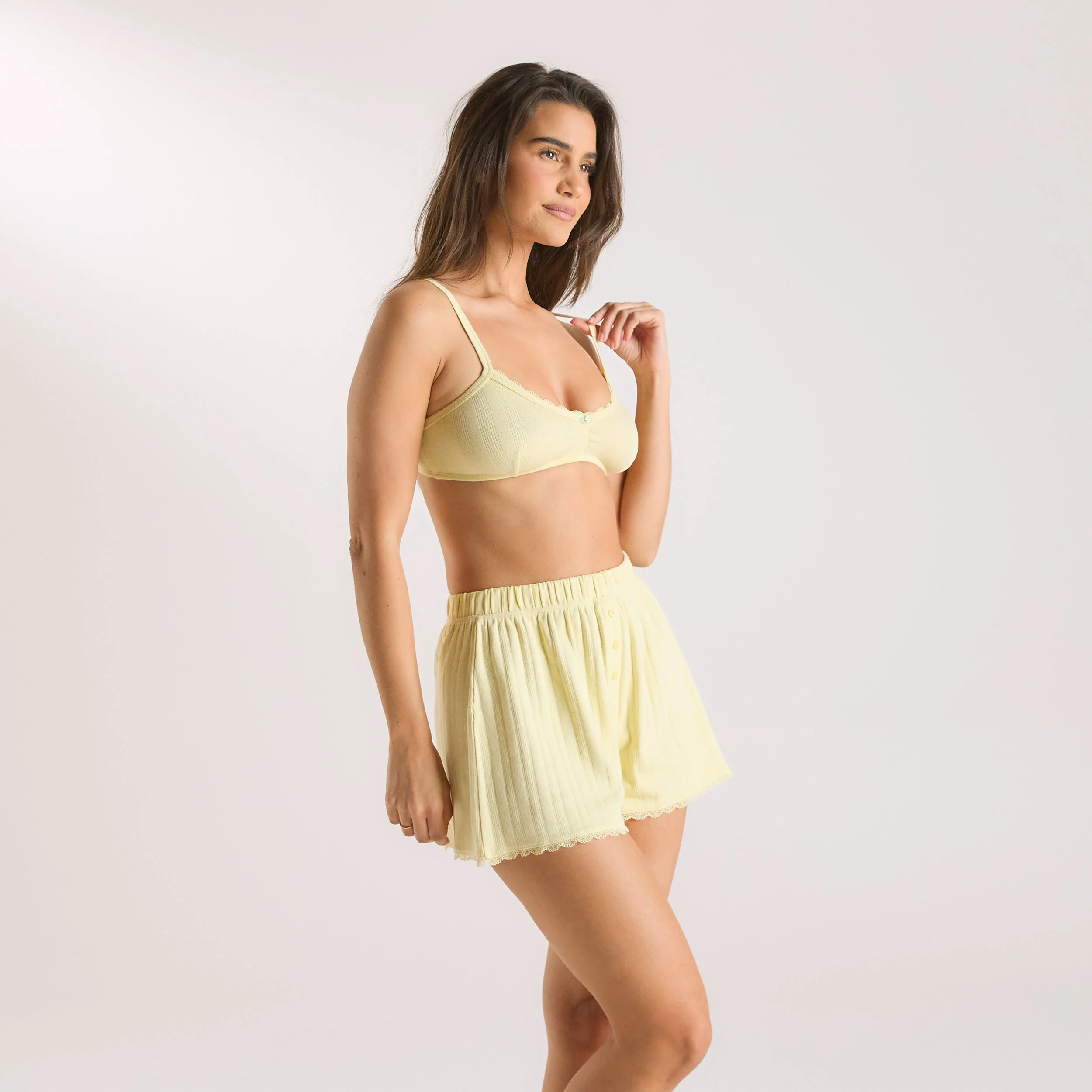 Pointelle Bralette - Buttercup Yellow - Image 4