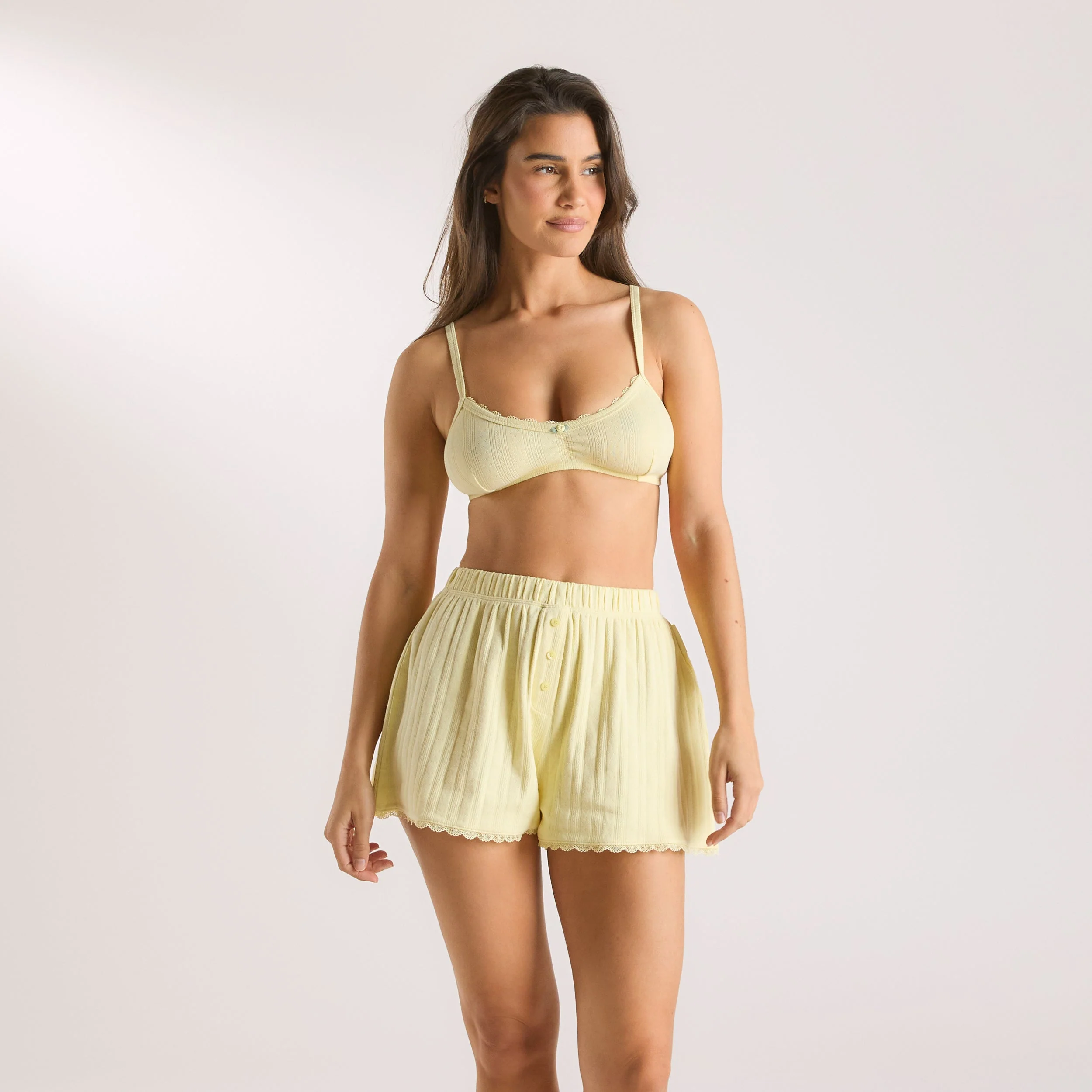Pointelle Bralette - Buttercup Yellow - Image 6