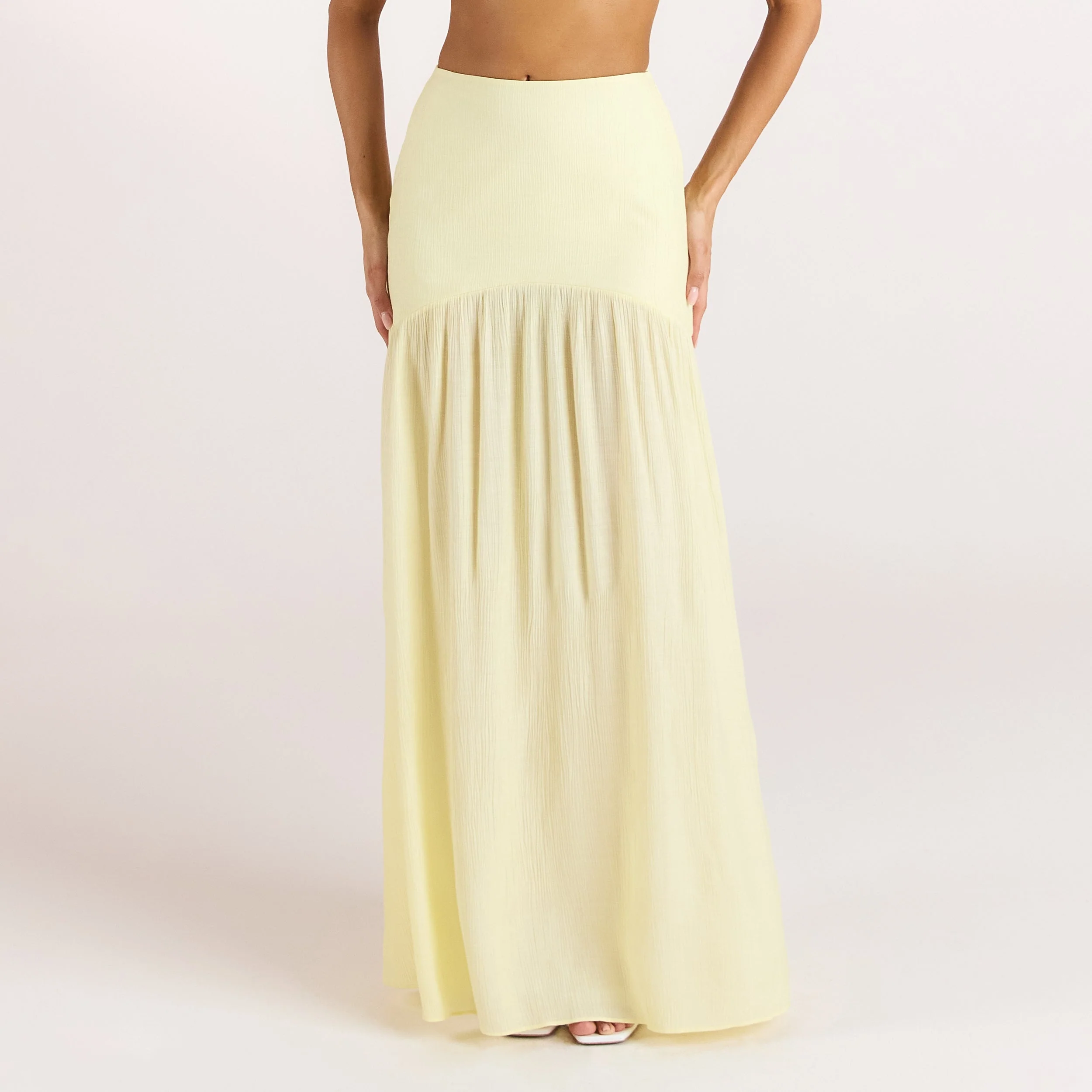 Sheer Maxi Skirt - Lemon