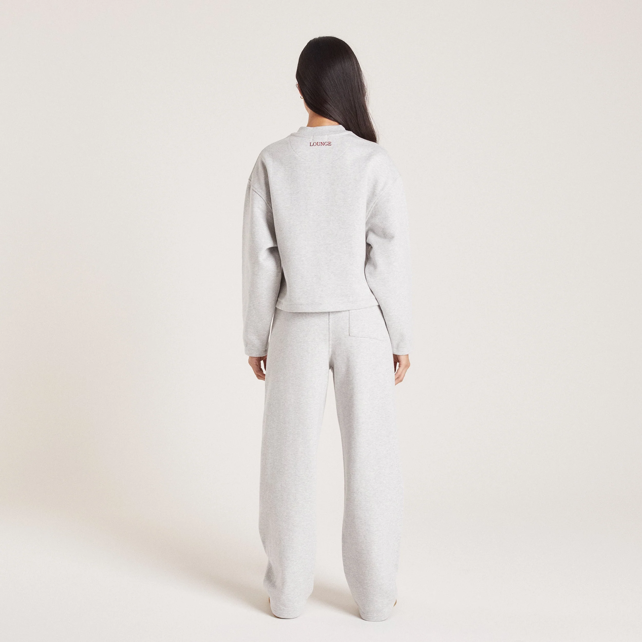 Straight Leg Joggers - Grey Marl - Image 2
