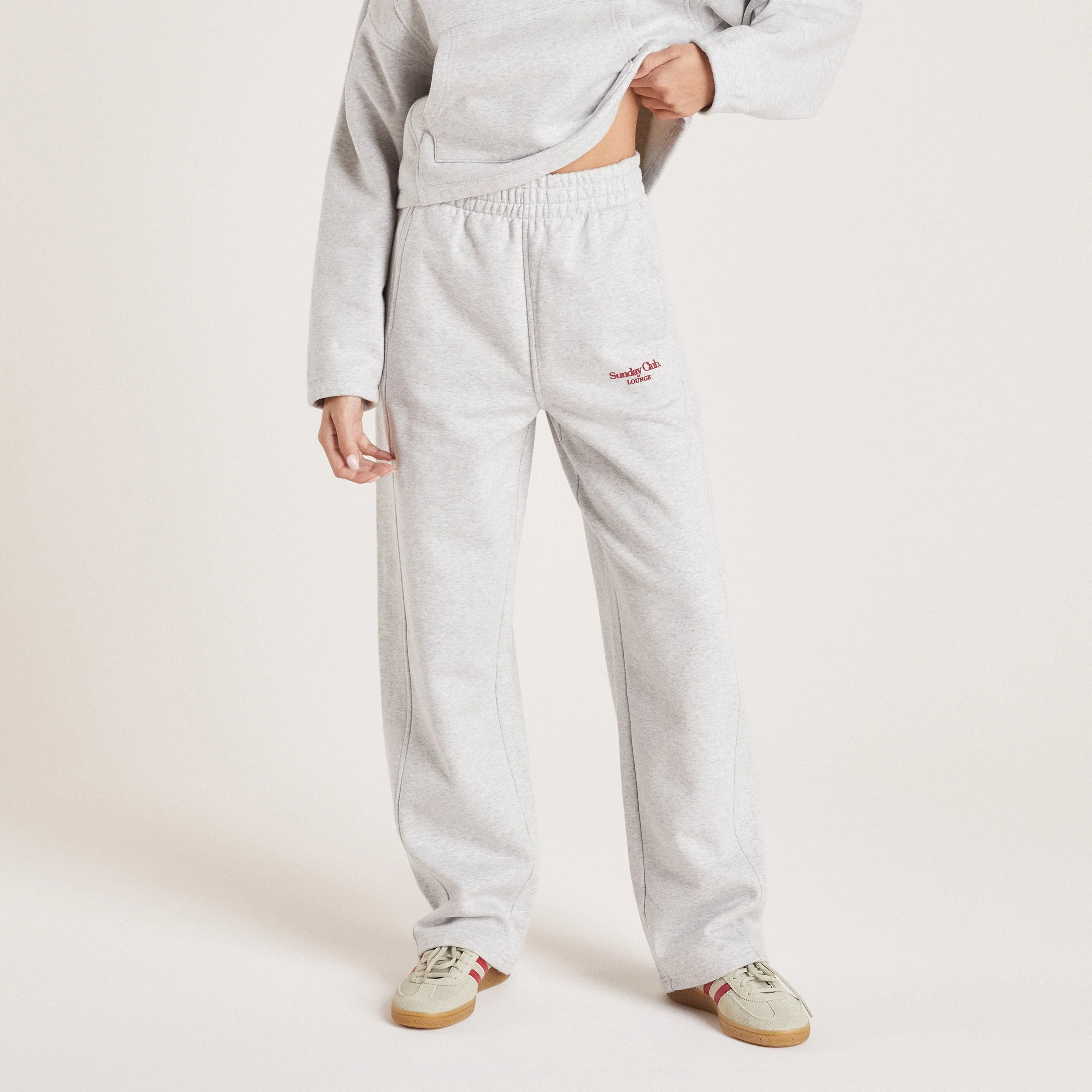 Straight Leg Joggers - Grey Marl - Image 3