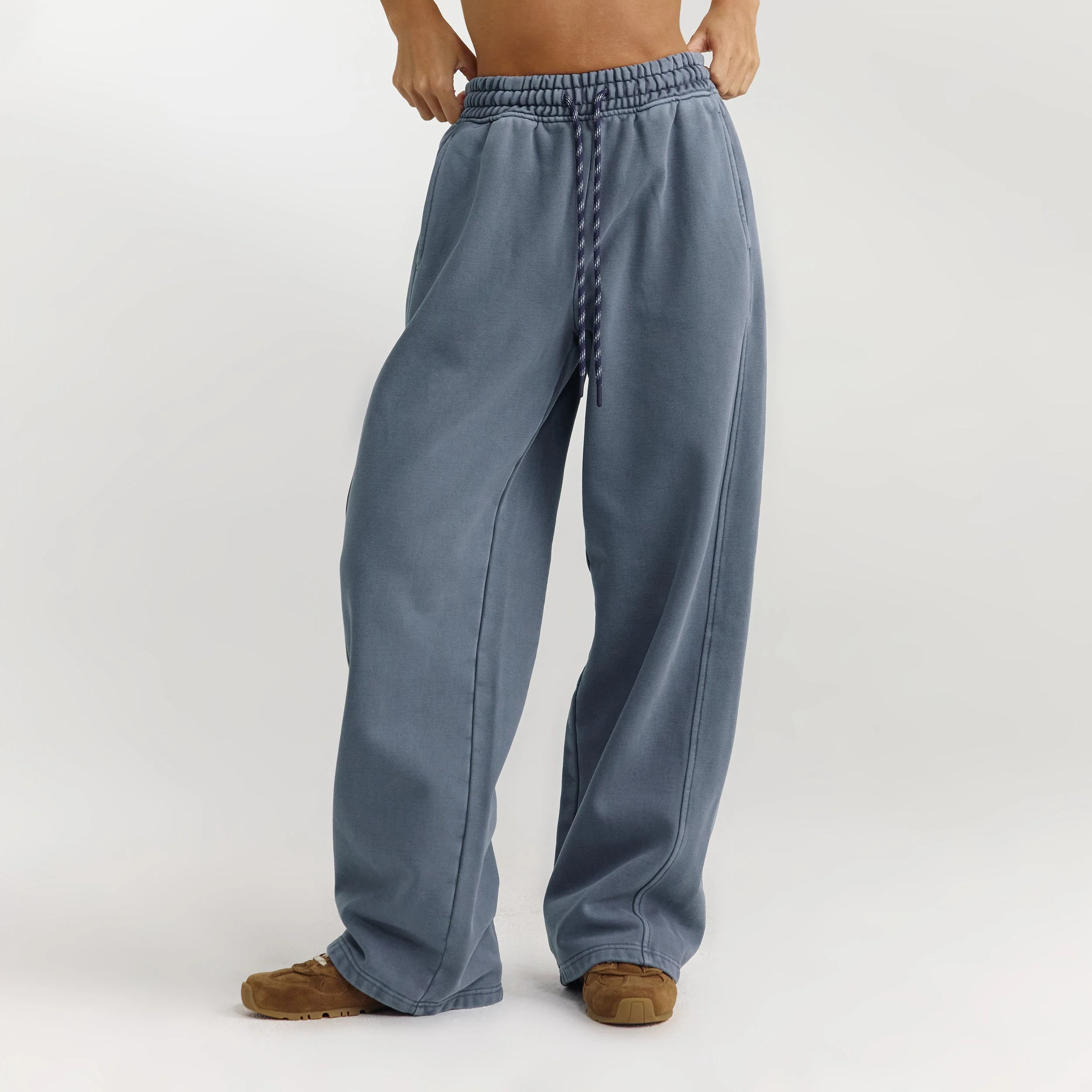 Straight-Leg Joggers - Washed Blue