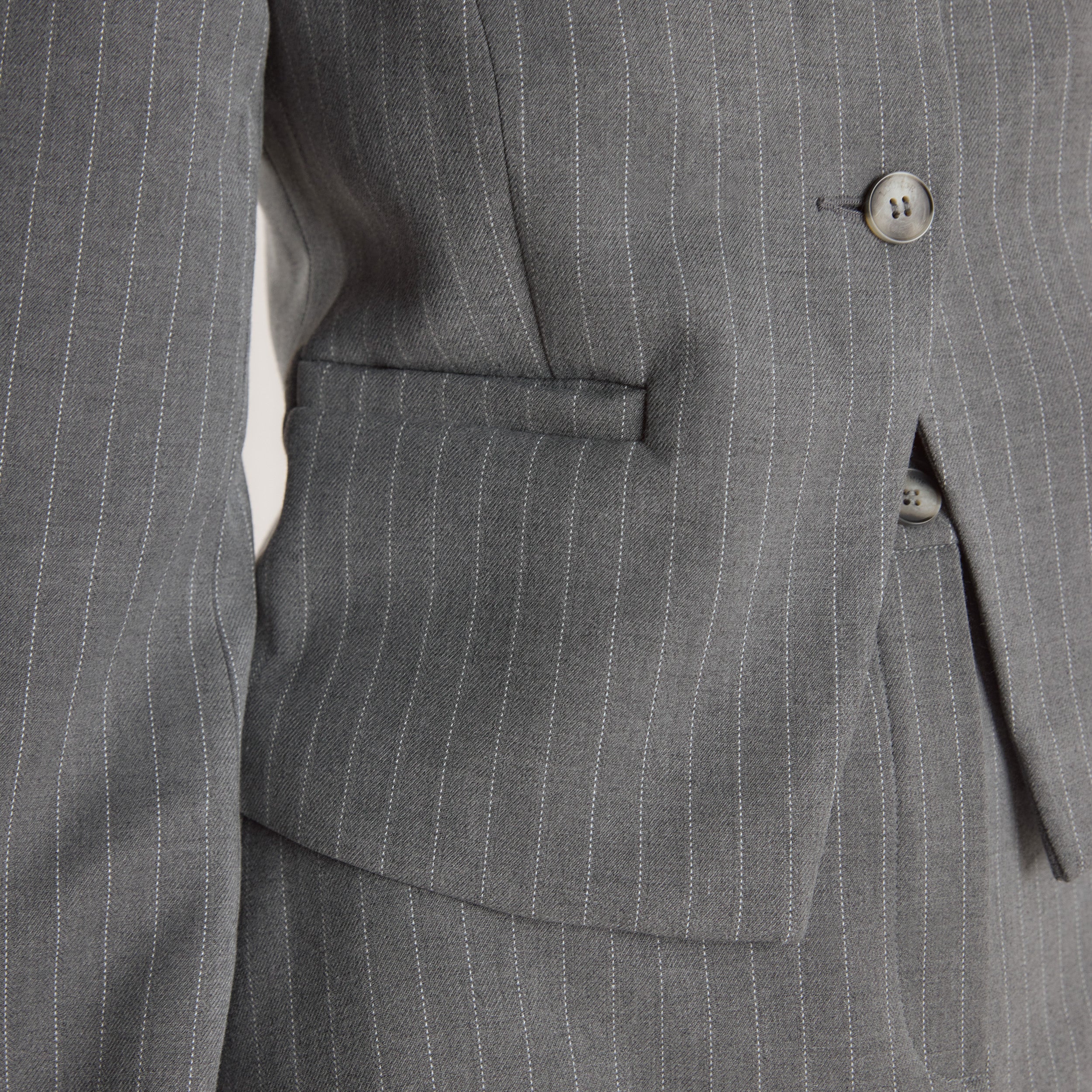 Structured Jacket - Grey Pinstripe - Image 6