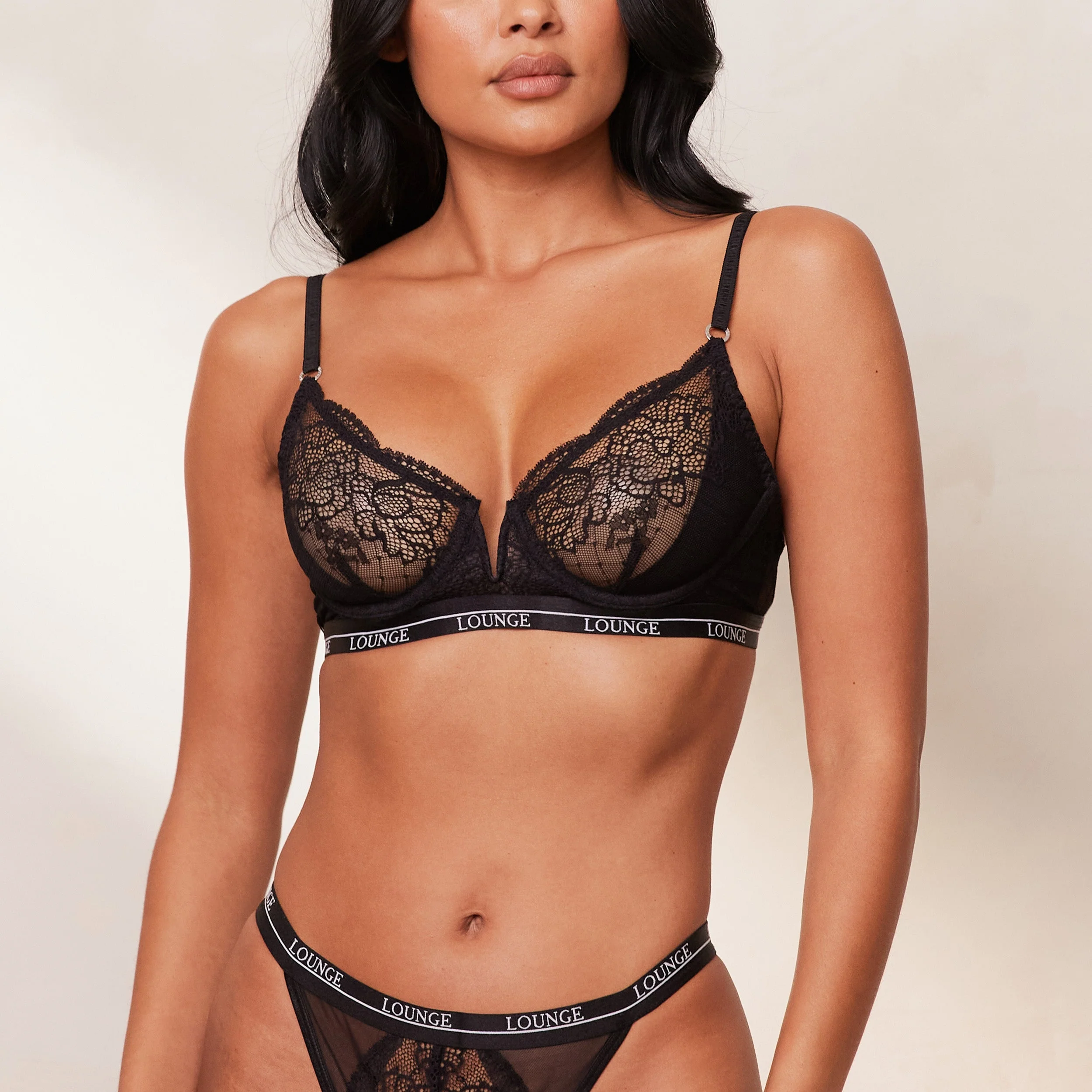 Royal Balcony Bra  - Black - Image 4