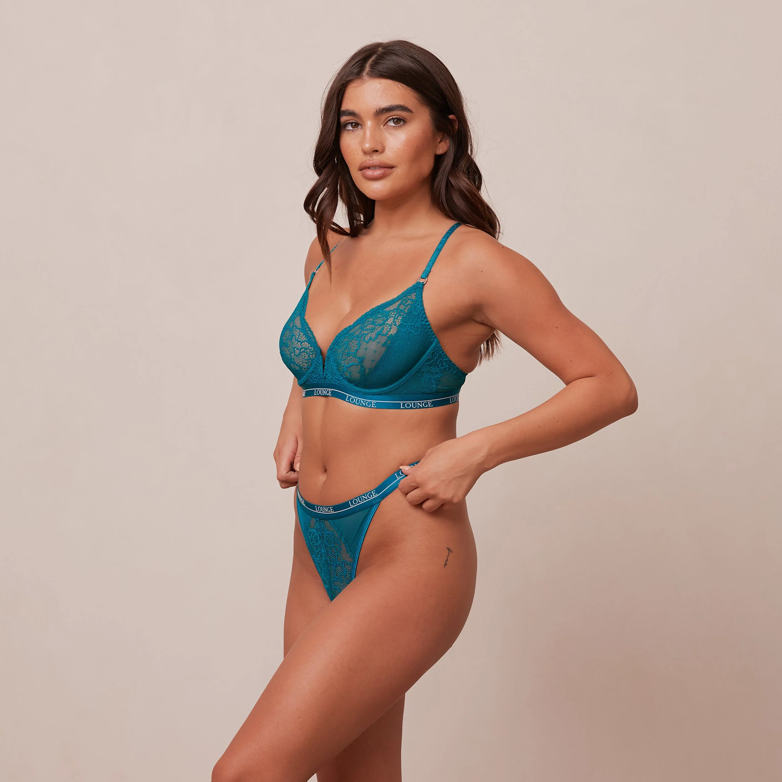 Royal Balcony Bra  - Turquoise - Image 5