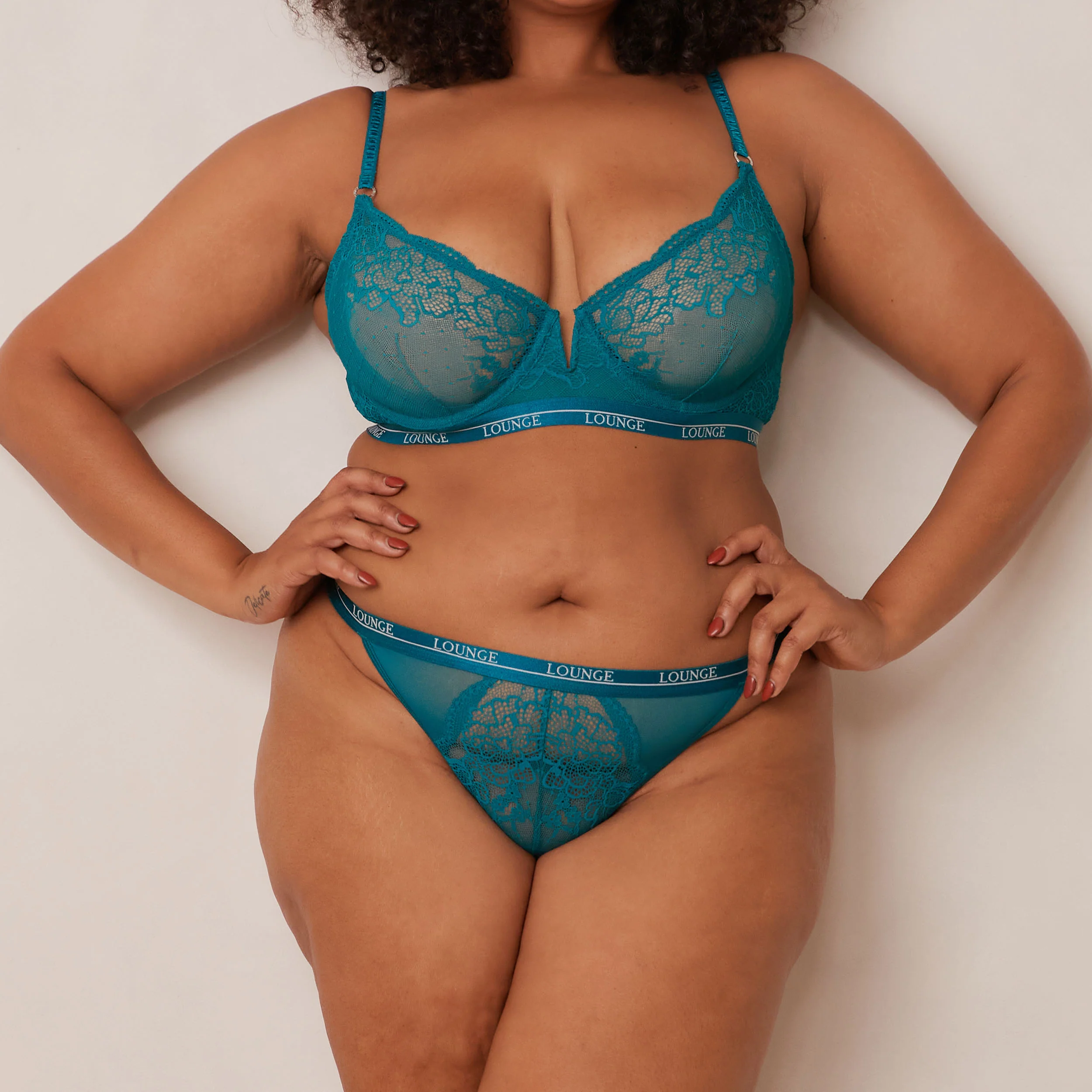 Royal Balcony Bra  - Turquoise - Image 9