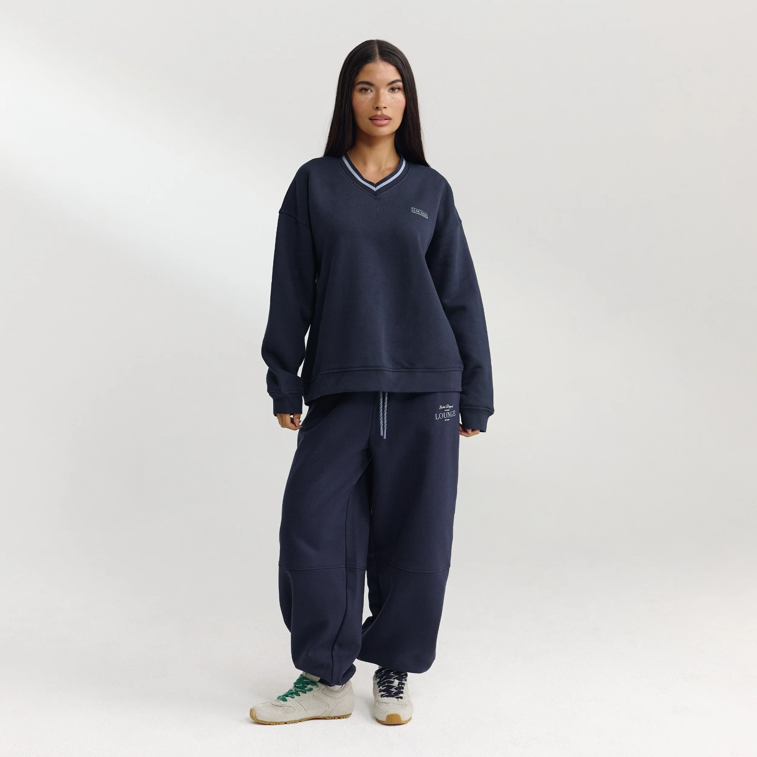 V-Neck Jumper - Dark Blue - Image 4