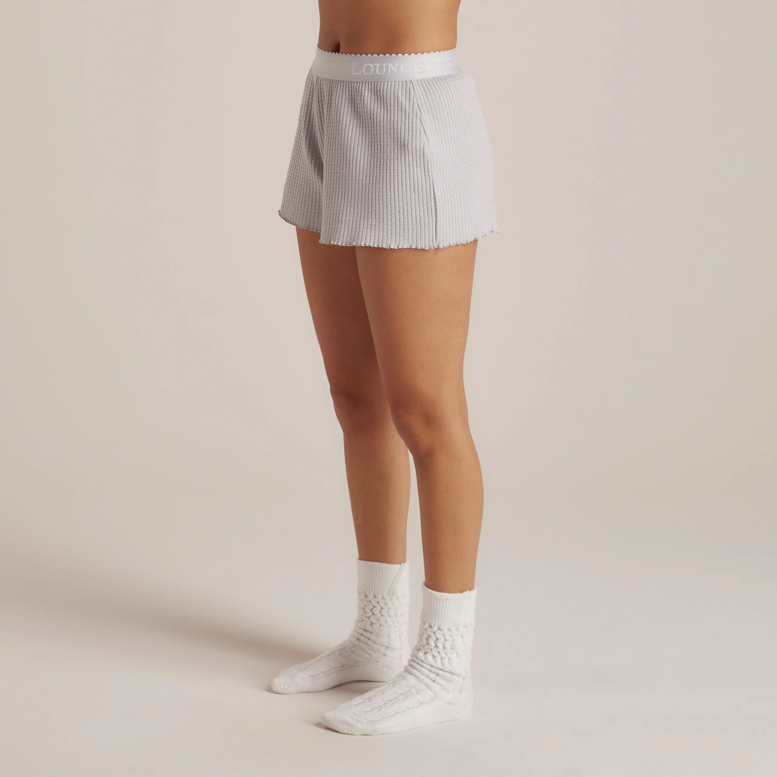 Soft Waffle Pyjama Shorts - Frost - Image 5